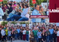 LAMARQUE RECIBE EMOTIVO RECIBIMIENTO Y APOYO DE VECINOS DE SAN VICENTE GUAYMAS