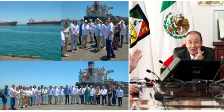 Gobernador Durazo refuerza alianza estratégica con Unión Europea; embajadores visitan Puerto de Guaymas