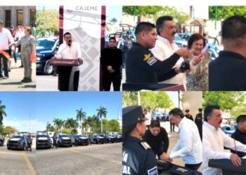 CAJEME FORTALECE LA SEGURIDAD PÚBLICA CON ENTREGA DE NUEVAS PATRULLAS Y CHALECOS BALÍSTICOS