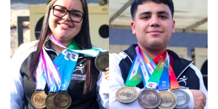Precisión dorada: dupla sonorense de tiro deja legado histórico en Olimpiada Nacional