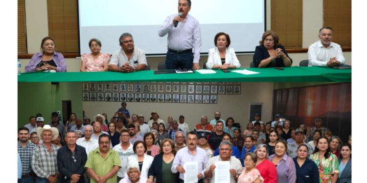 CON FIRMA DE CONVENIO OFICIALIZA JAVIER LAMARQUE VOLUNTAD POLÍTICA PARA HACER JUSTICIA SOCIAL AL EJIDO CAJEME