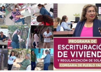 VECINOS DE COLONIAS VIDA DIGNA Y MÁRTIRES DE SAN IGNACIO DE PUEBLO YAQUI AGRADECEN MÓDULO PARA INGRESAR A ESCRITURACIÓN GRATUITA